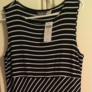 Chico's Travelers Size 1 Black & White Maxi Dress